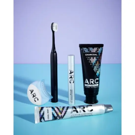 ARC Emulsion Leave-On Tooth Whitening System with Applicator, Stand and LED Blue Light - Mint Flavor - 0.88oz image {3}