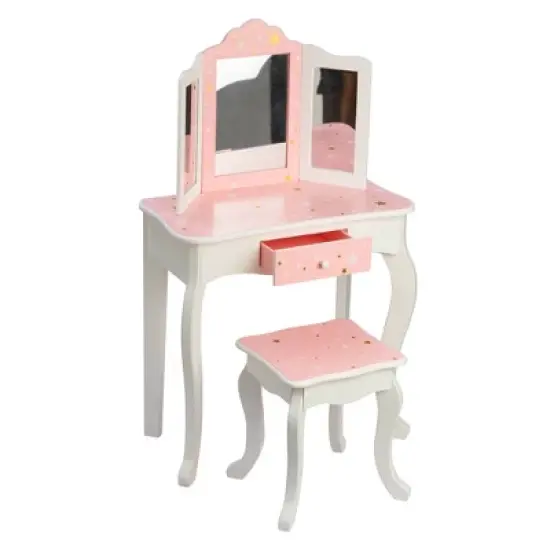 Fashion Twinkle Star Gisele Play Vanity Set Pink/White - Teamson Kids image {2}