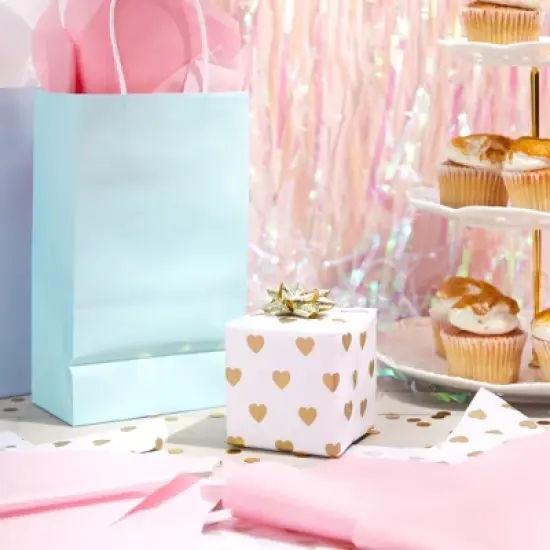 Sparkle and Bash 60 Sheets Pink Wrapping Tissue Paper Bulk for Gift Bags, 3 Decorative Colors image {1}