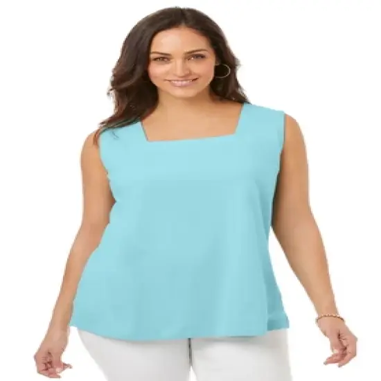 Jessica London Women&rsquo;s Plus Size Square Neck Tank image {3}