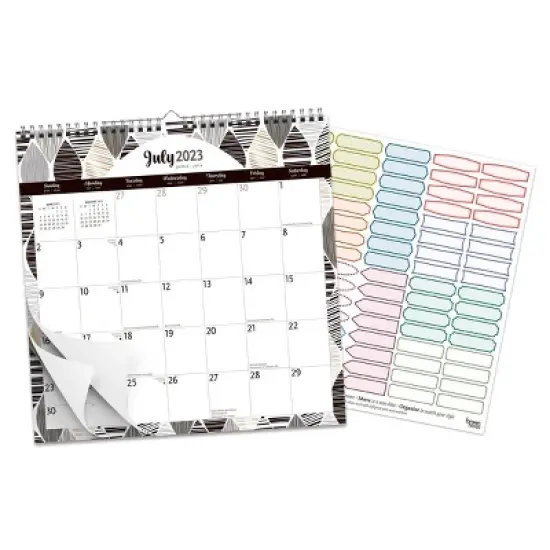 Plato 2023-2024 Wall Calendar 12"x12" Black and White image {2}