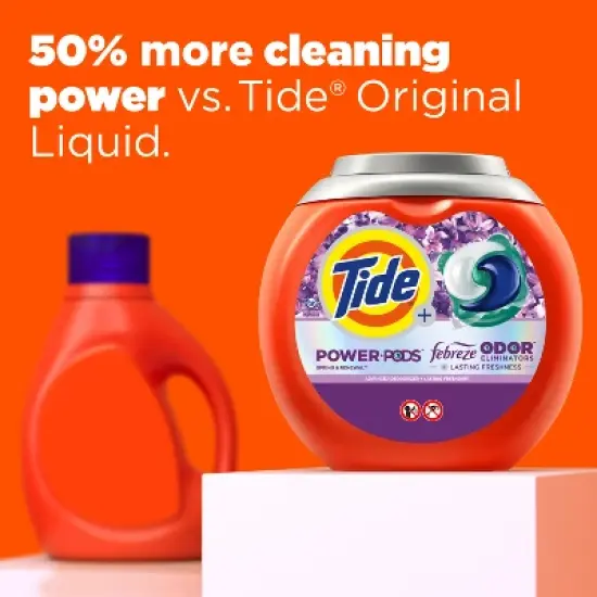 Tide Power Pods Febreze Odor Eliminator Laundry Detergent - Spring and Renewal image {7}