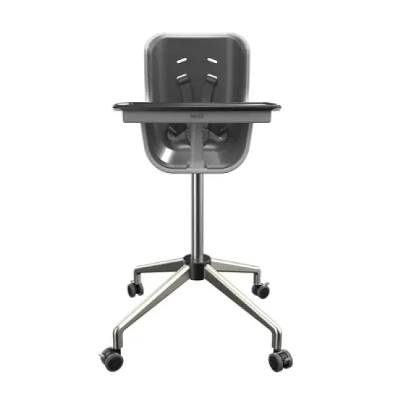 MelO Revel+ High Chair, Modern Design with Dual Trays, Converts for Toddlers, Safe & Easy to Clean &ndash; White/Grey image {3}