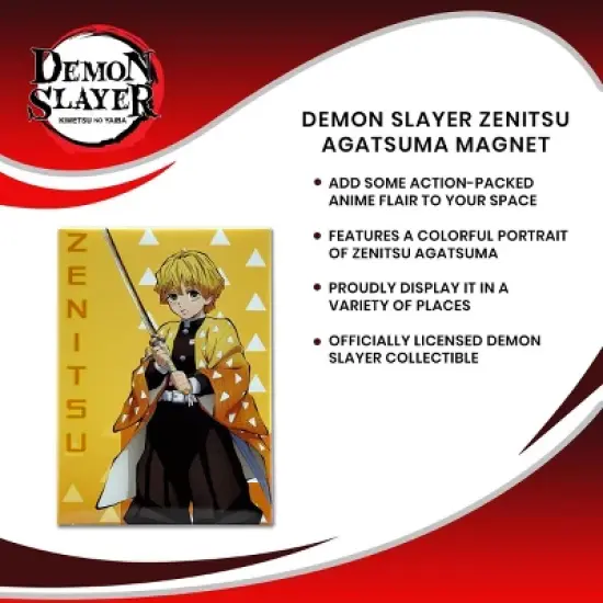 Surreal Entertainment Demon Slayer Zenitsu Agatsuma Magnet image {6}