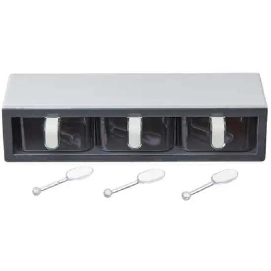 The Lakeside Collection 3-Compartment Spice Organizer - Wall Storage Rack image {3}