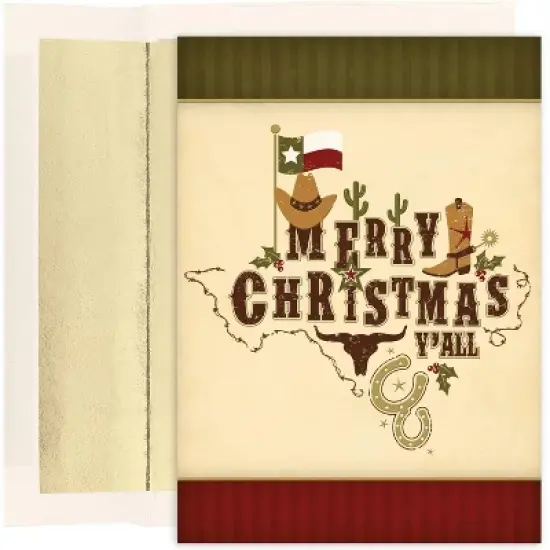 Masterpiece Studios Boxed Cards, 18-Count, Merry Christmas Y'All (836000) image {1}
