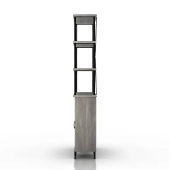 73.6" Skamania Rustic Bookcase Vintage Gray Oak - miBasics image {6}