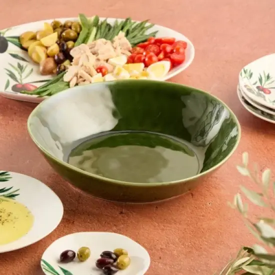 Certified International 128oz Pasta Bowl Verde image {3}