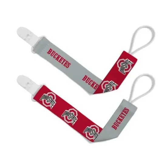 BabyFanatic Officially Licensed Unisex Pacifier Clip 2-Pack - NCAA Ohio State Buckeyes - Officially Licensed Baby Apparel image {4}