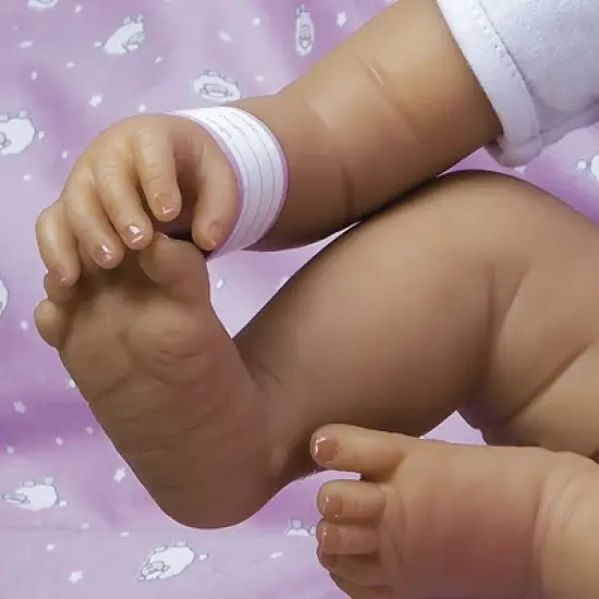 Paradise Galleries Real Life Baby Doll The Princess Has Arrived. 20 inch Reborn Baby Girl Crafted in Silicone - Like Vinyl & Weighted Cloth Body image {9}