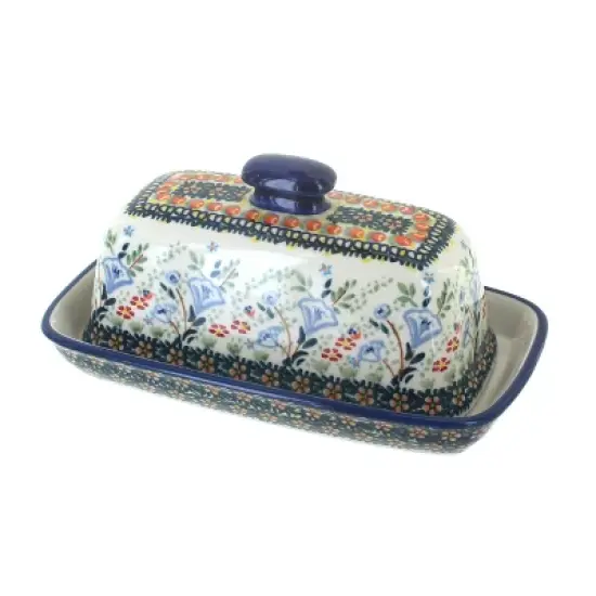 Blue Rose Polish Pottery M074 Manufaktura Butter DIsh image {15}