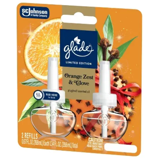Glade PlugIns Scented Oil Air Freshener Refills - Orange Zest & Clove - 1.34oz/2ct image {11}