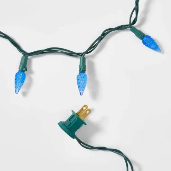 60ct LED C6 Faceted Christmas String Lights with Green Wire - Wondershop&trade; image {4}