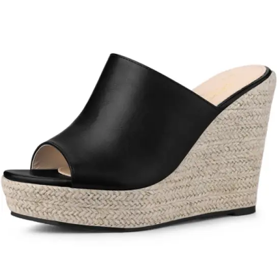 Perphy Open Toe Espadrille Wedge Heel Platform Slide Sandal for Women image {6}