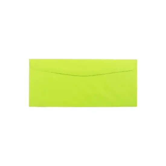 JAM Paper #10 Window Envelope 4 1/8" x 9 1/2" Ultra Lime Green 25/Pack (5156480) image {1}
