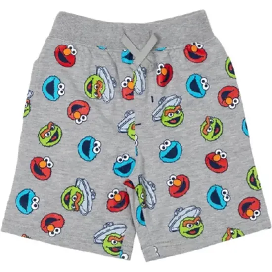 Sesame Street Elmo Grover Oscar the Grouch French Terry 3 Pack Shorts Blue / Grey / Red  image {2}