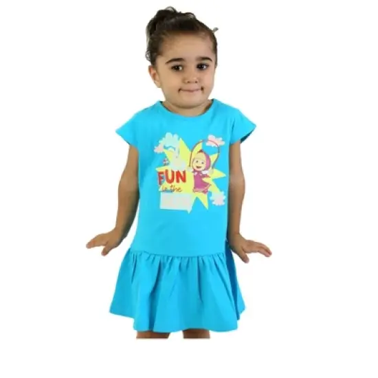 Masha and The Bear Short Sleeve Fun in the Sun Dress - Toddler image {2}