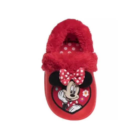 Josmo Kids Girl's Minnie Mouse Slippers - Plush Lightweight Warm Comfort Soft Aline House Slippers (sizes 5-12 toddler-little kid) image {5}