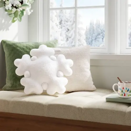 17" Christmas Snowflake Shaped Pillow - Wondershop&trade; image {1}