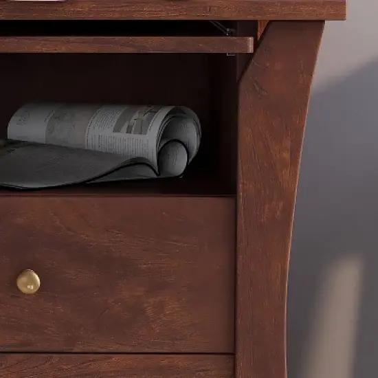 Grasa 2 Drawer Nightstand Vintage Walnut - miBasics image {2}