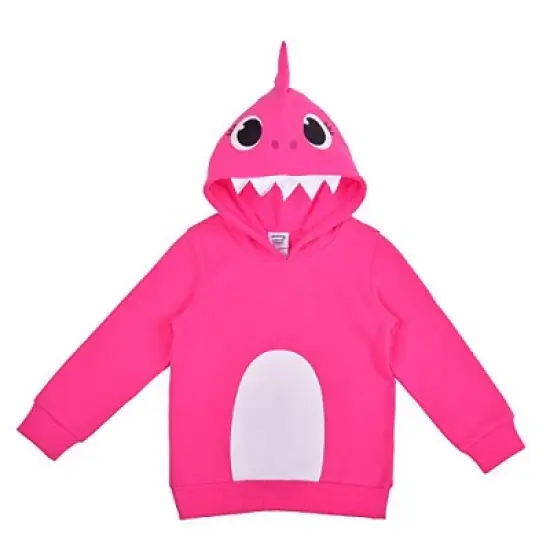 Nickelodeon Girl's Baby Shark Roleplay Fashion Hoodie Sweatshirt with 3D Fin and Teeth For Toddlers image {4}