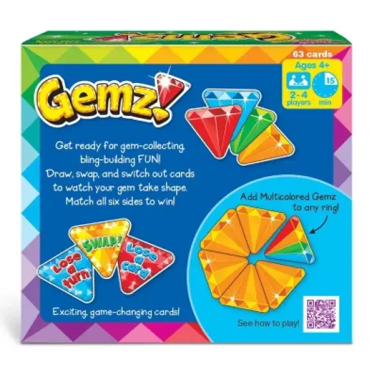 TREND Gemz! Three Corner Card Game, Pack of 3 image {3}
