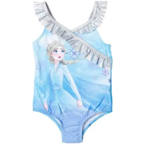 Disney Frozen Elsa Anna Girls One Piece Bathing Suit Toddler image {1}
