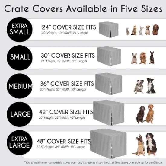 Sweet Jojo Designs Dog Crate Kennel Cover 24in. Stripe White and Grey image {5}