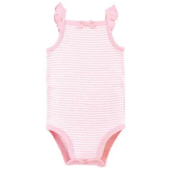 Touched by Nature Baby Girl Organic Cotton Bodysuits 5pk, Strawberries image {4}