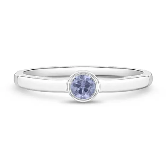 Girl's CZ Birthstone Sterling Silver Ring - In Season Jewelry image {4}