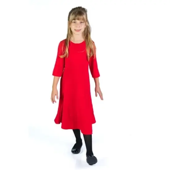 24seven Comfort Apparel Knee Length Fit and Flare Girls Comfortable Party Dress image {5}