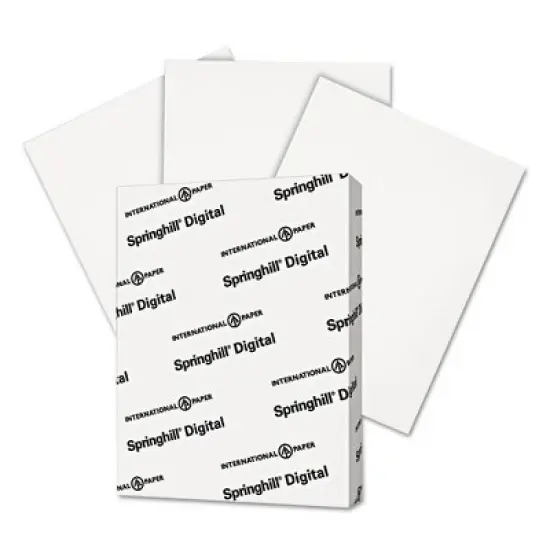 Springhill Digital Index White Card Stock, 92 Bright, 90 lb Index Weight, 8.5 x 11, White, 250/Pack image {2}