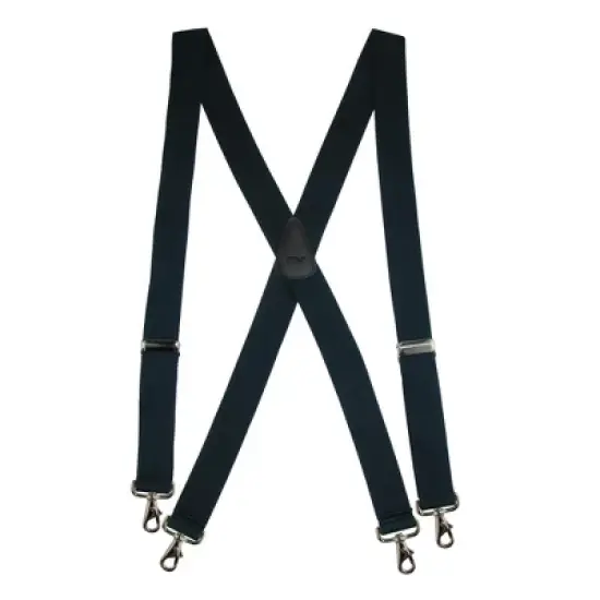 CTM Men's Big & Tall Elastic Solid Color X-Back Suspender with Swivel Hook Ends image {6}
