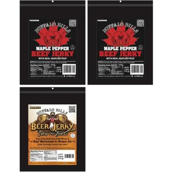 Buffalo Bills 7-Piece Premium Beef Jerky Sampler Camo 6-Pack Gift Cooler (7 assorted jerky packs) image {2}