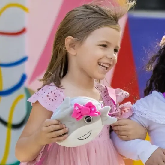 Adora Be Bright Purse for Little Girls - Stuffed Animal Shark Design - Eyes Light Up image {5}