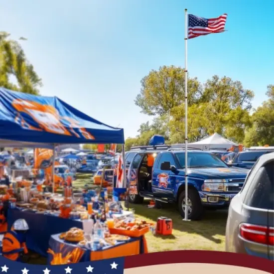 Yescom 30 ft Telescopic Lightweight Aluminum Flag Pole Kit image {7}