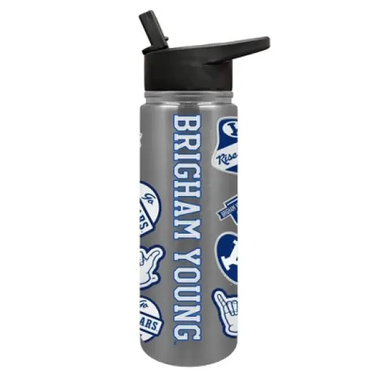 NCAA BYU Cougars Varsity Thirst Water Bottle - 24oz: Stainless Steel, Plastic Lid image {4}