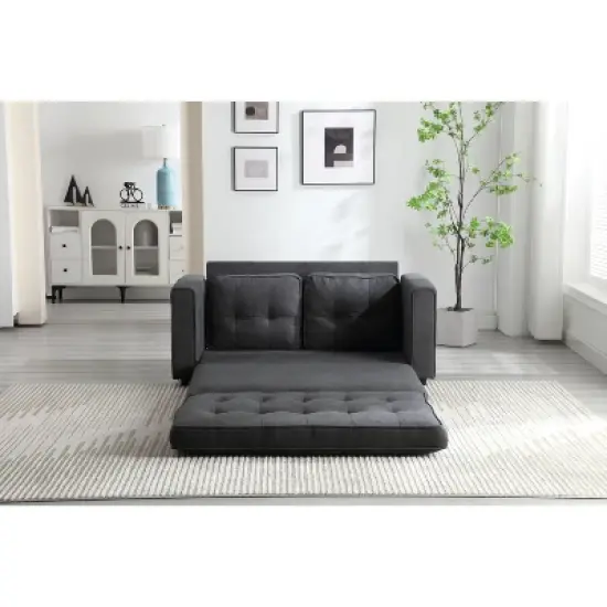 3 Fold Sofa,Convertible Futon Couch sleeper sofabed,Space saving loveseat,Polyesterll Out Couch Bed for Living Room image {3}