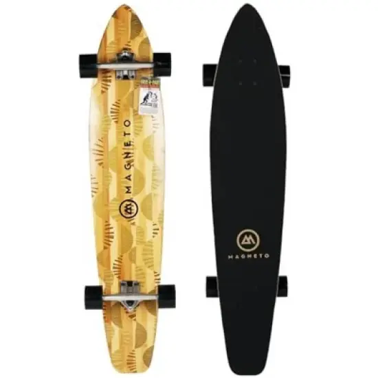 Magneto 44 inch Kicktail Cruiser Longboard Skateboard, Bamboo and Hard Maple Deck, Made for Adults, Teens and Kids (Earth Tones) image {7}