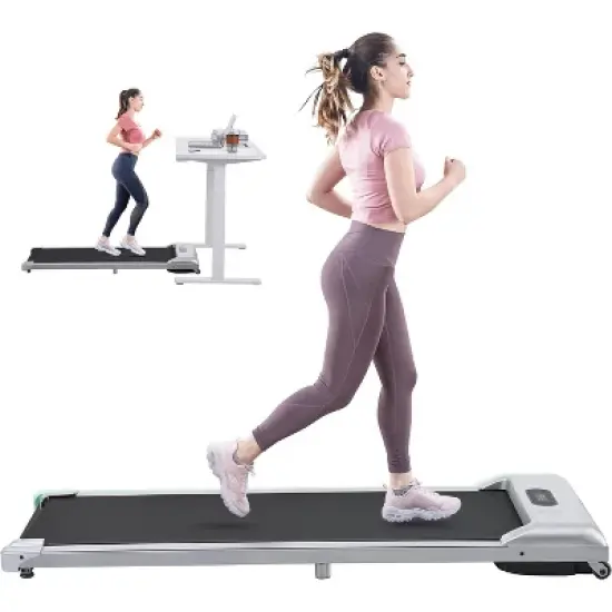 Walking Pad Treadmill Under Desk Treadmill 260lbs Maximum Walking Jogging Machine with Speaker, Remote Control,Display for Home Office Exercise 2.5HP image {8}