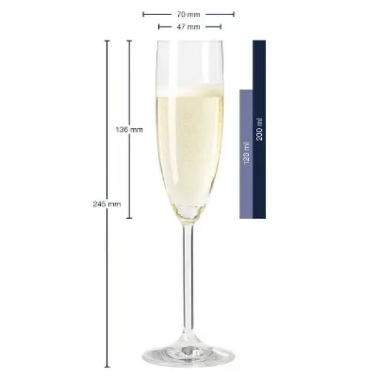LEONARDO  Cheers Champagne Flute Glass, Set of 6, 7.4 Ounce image {6}