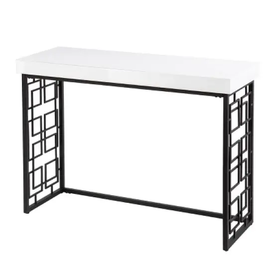 Cobepers Contemporary Console Table Brown/White - Aiden Lane image {3}