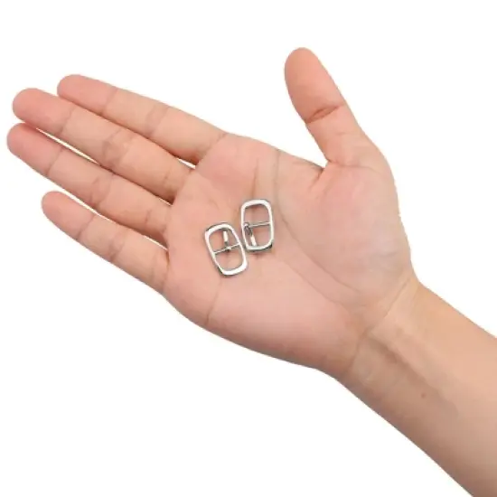 INSPIRE CHIC Rectangular Metallic Single Prong Pin Shoes Buckles image {5}