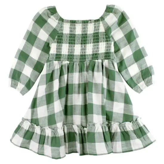 RuffleButts Baby Girls Long Sleeve Smocked Ruffle Hem Dress image {4}