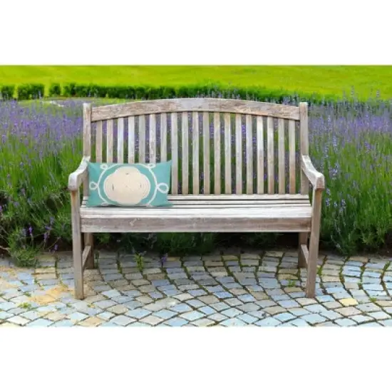 12"x20" Oversize Outdoor Lumbar Throw Pillow Aqua - Liora Manne image {2}