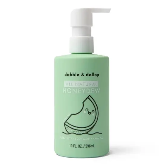 Dabble & Dollop Kids' 3-in-1 Shampoo, Body Wash & Bubble Bath - Honeydew - 10 fl oz image {5}