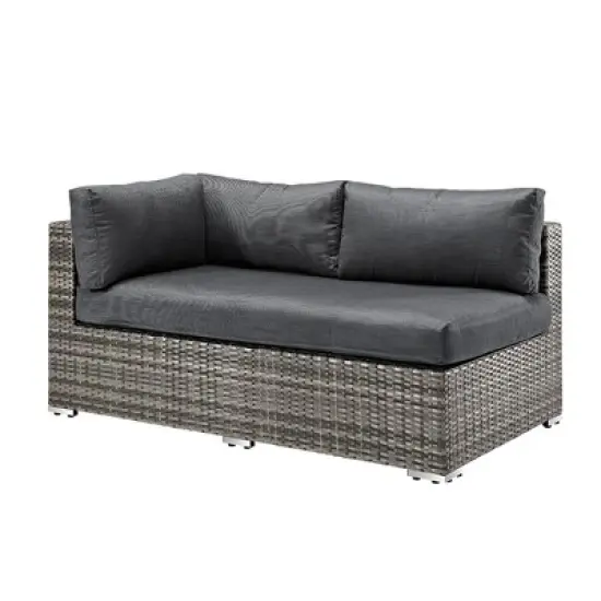 4pc Metal Multi-Shade Rattan Sectional - Gray - Saracina Home image {3}