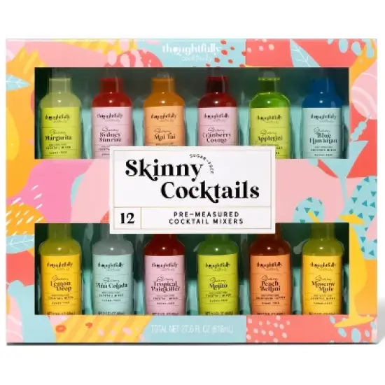 Thoughtfully Cocktails, Skinny Cocktail Mixer Set, Vegan and Vegetarian, Flavors Include Margarita, Moscow and More, Set of 12 (Contains NO Alcohol) image {4}