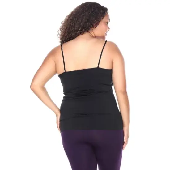 Women's Plus Size Lace Trim Tank Top - One Size Fits Most Plus - White Mark image {2}