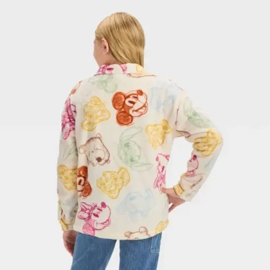 Girls' Disney Mickey Mouse & Friends Shacket - Cream image {1}